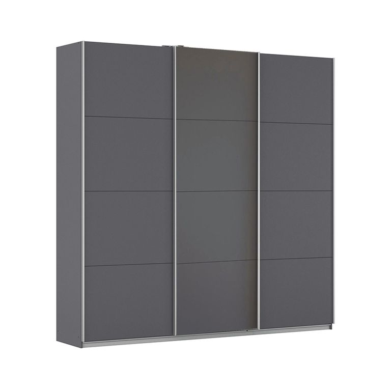 Rauch Kulmbach 203cm 3 Door Sliding Wardrobe - Metallic Dark Grey