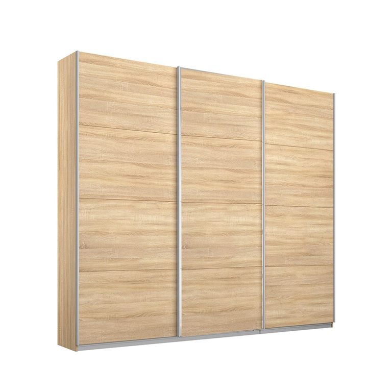 Rauch Kulmbach 203cm 3 Door Sliding Wardrobe - Sonoma Oak