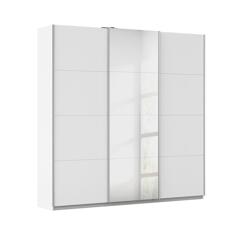 Rauch Kulmbach 203cm 3 Door Sliding Wardrobe with Mirror - Alpine White