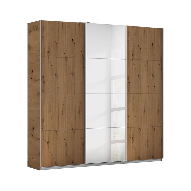 Rauch Kulmbach 203cm 3 Door Sliding Wardrobe with Mirror - Artisan Oak