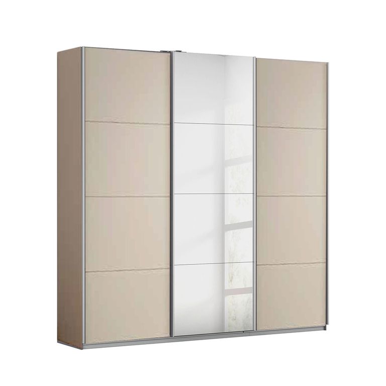 Rauch Kulmbach 203cm 3 Door Sliding Wardrobe with Mirror - Champagne