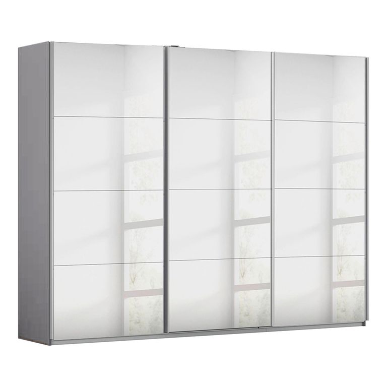 Kulmbach Mirrored Sliding Wardrobe - 271cm - 3 Door - Silk Grey