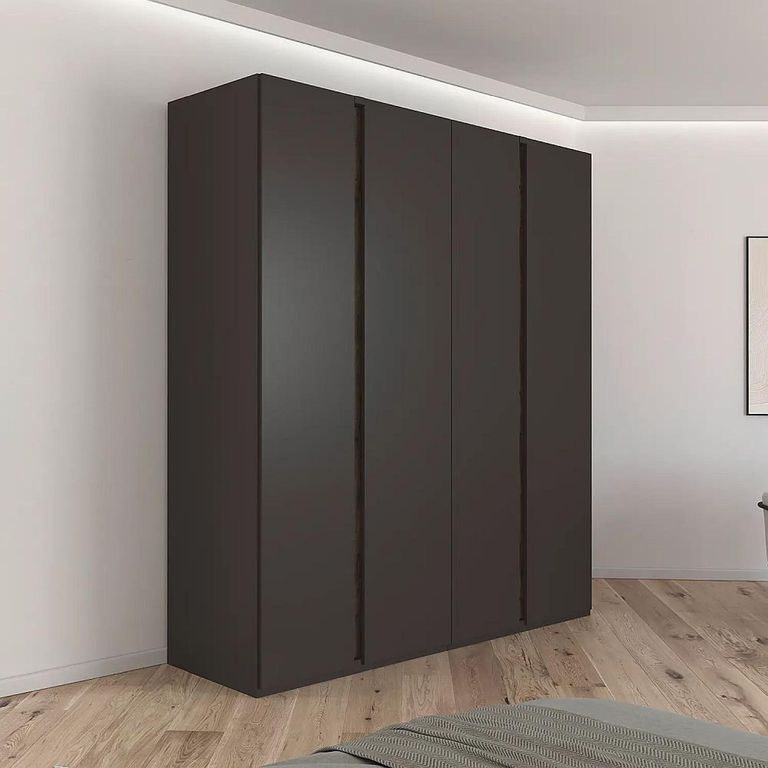 Rauch Luana 201cm 4 Door Wardrobe - Graphite and Atlantic Dark Oak