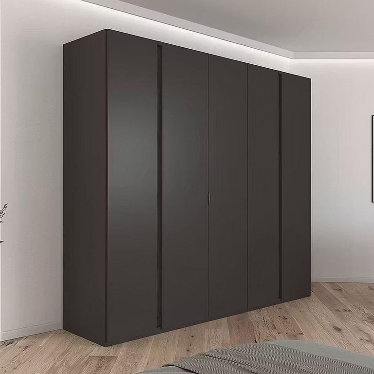 Rauch Luana 251cm 5 Door Wardrobe - Graphite and Atlantic Dark Oak