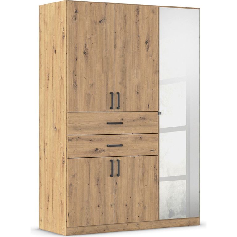 Maika Wardrobe - 136cm - 5 Door - Combi - H197cm - Artisan Oak