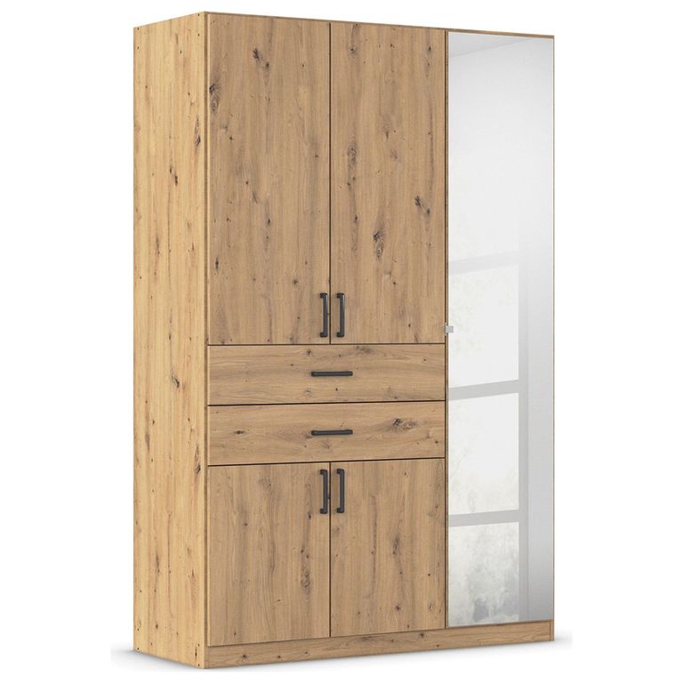 Maika Wardrobe - 136cm - 5 Door - Combi - H210cm - Artisan Oak
