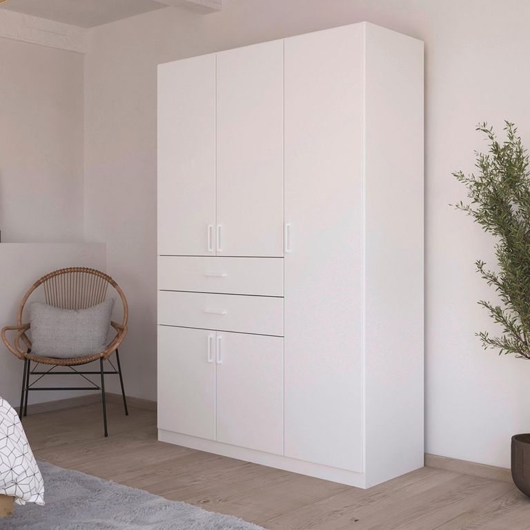 Rauch Maika 136cm 5 Door Wardrobe - H 210cm - Alpine White
