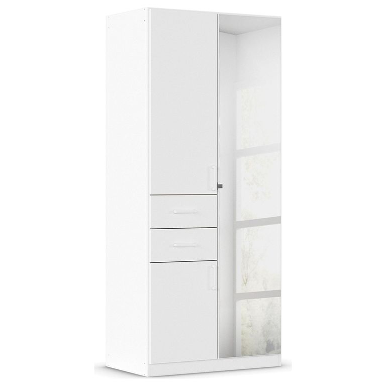Maika Wardrobe - 91cm - 3 Door - Combi - H210cm - Alpine White