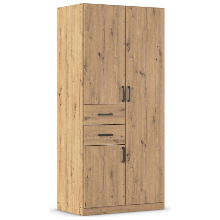 Rauch Maika 91cm 3 Door Wardrobe - H 197cm - Artisan Oak