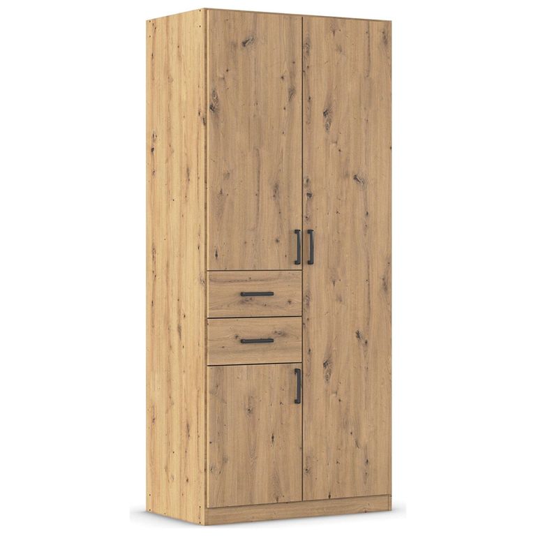 Rauch Maika 91cm 3 Door Wardrobe - H 210cm - Artisan Oak
