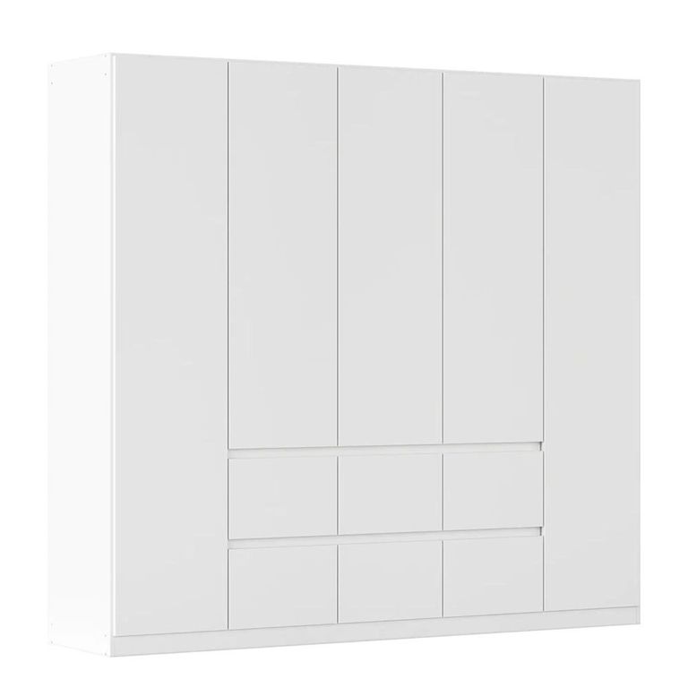 Rauch Mainz 226cm 5 Door Wardrobe with Drawer - Alpine White