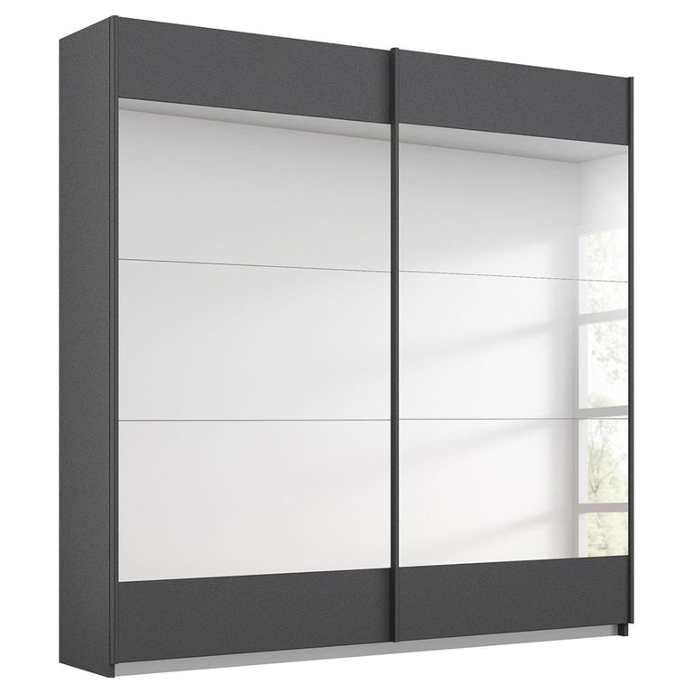 Rauch Malibu 181cm 2 Door Sliding Wardrobe - Metallic Dark Grey
