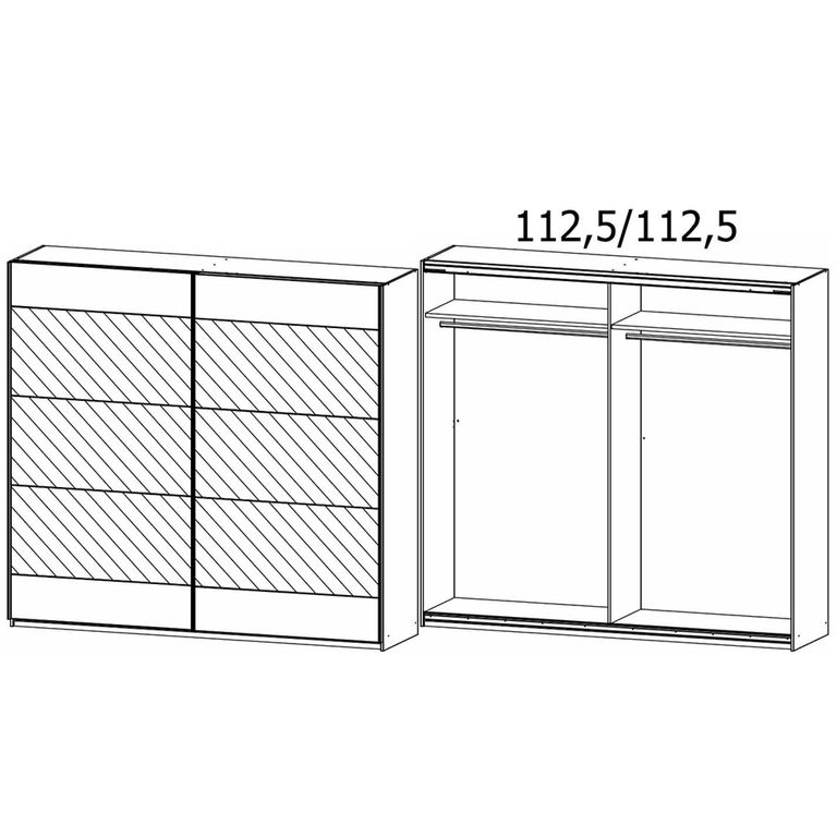 Rauch Malibu 226cm 2 Door Sliding Wardrobe - Alpine White