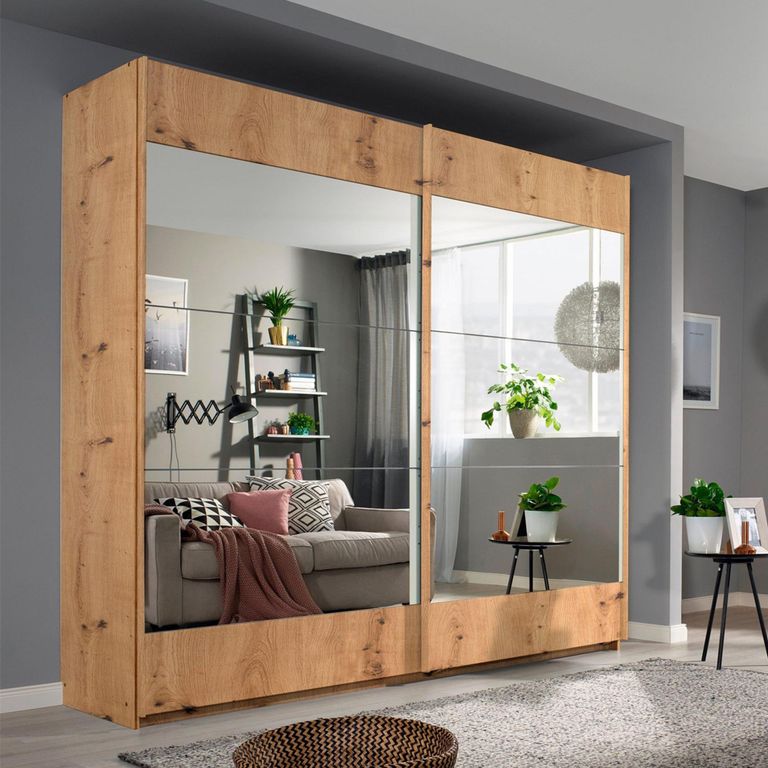 Rauch Malibu 226cm 2 Door Sliding Wardrobe - Artisan Oak