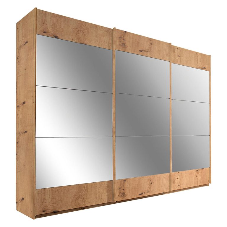 Rauch Malibu 271cm 3 Door Sliding Wardrobe - Artisan Oak