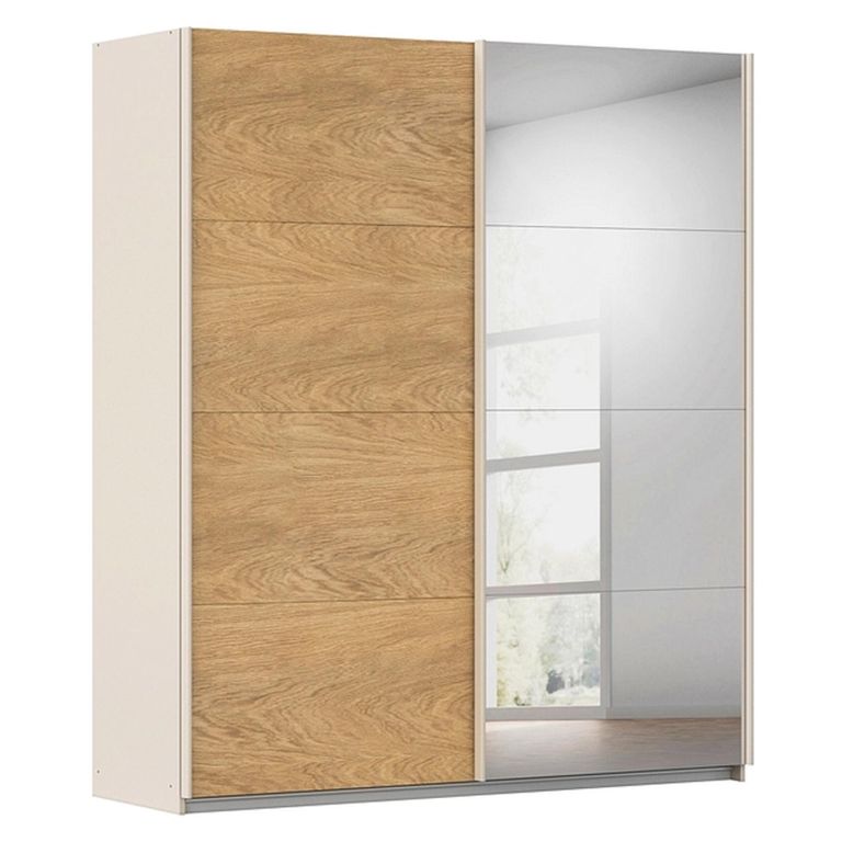 Rauch Malva 181cm 2 Door Sliding Wardrobe with Mirror - Champagne