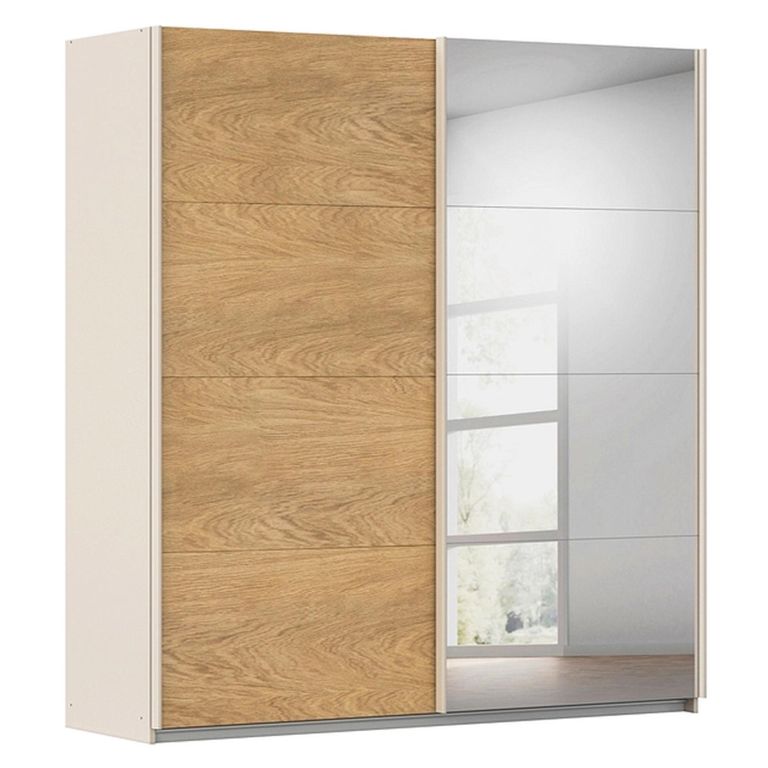 Rauch Malva 226cm 2 Door Sliding Wardrobe with Mirror - Champagne