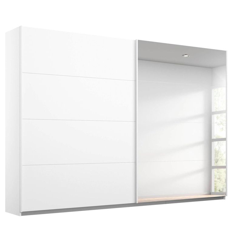 Rauch Memphis 271cm 2 Door Sliding Wardrobe with Mirror - Alpine White