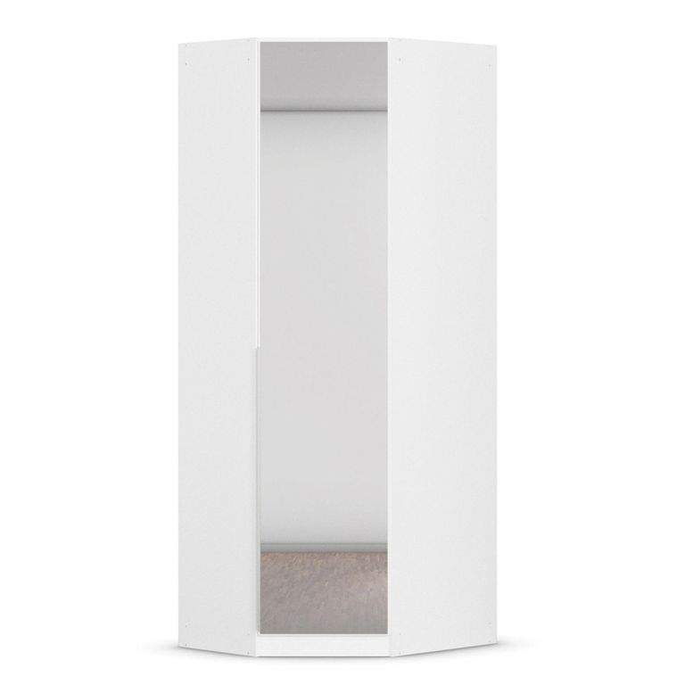 Rauch Memphis 87cm 1 Door Corner Wardrobe with Mirror - Alpine White