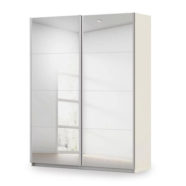 Rauch Miramar Type-3 181cm 2 Door Mirrored Sliding Wardrobe - Champagne