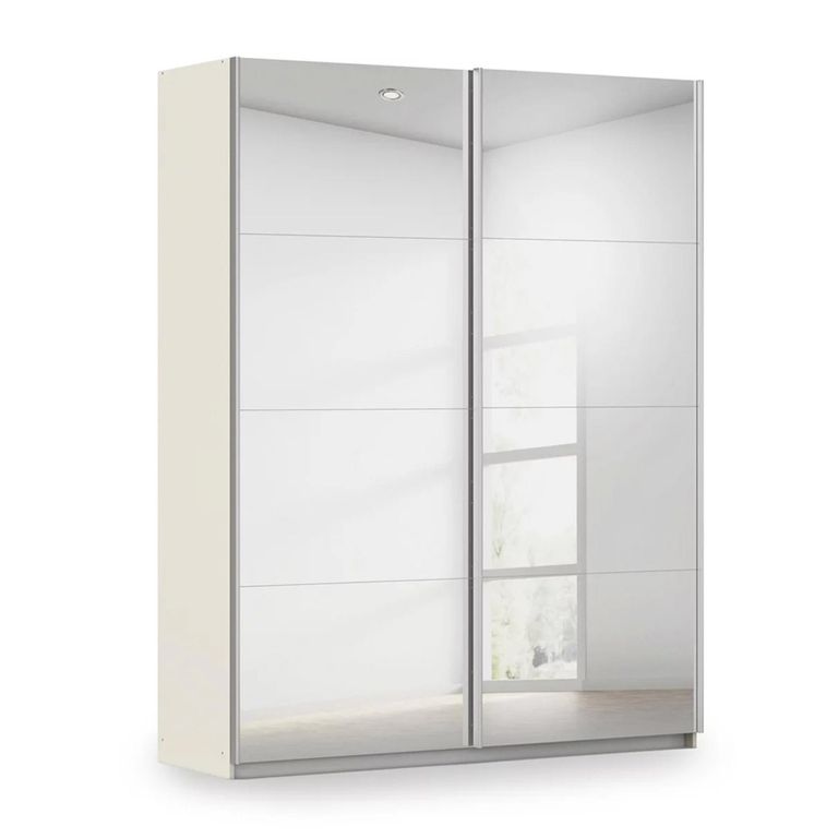 Rauch Miramar Type-3 181cm 2 Door Mirrored Sliding Wardrobe - Champagne