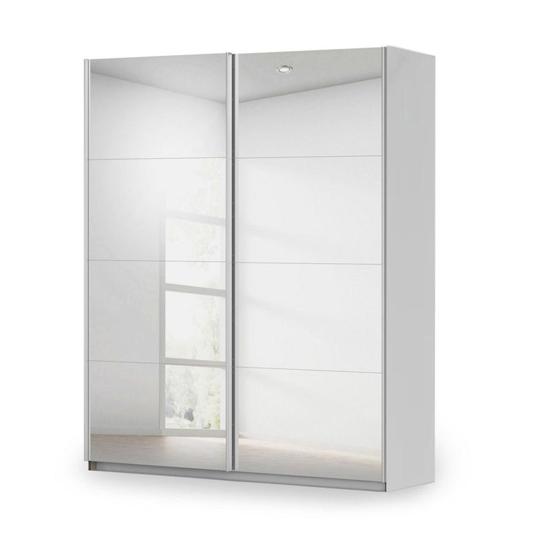 Rauch Miramar Type-3 181cm 2 Door Mirrored Sliding Wardrobe - Silk Grey