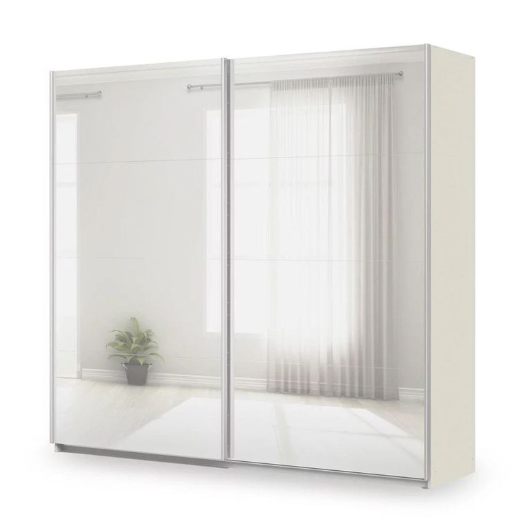 Rauch Miramar Type-3 226cm 2 Door Mirrored Sliding Wardrobe - Champagne