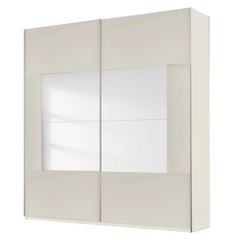 Rauch Miramar Type-4 181cm 2 Door Sliding Wardrobe - Champagne and Champagne Glass