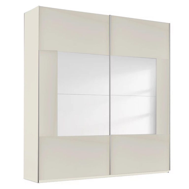 Rauch Miramar Type-4 181cm 2 Door Sliding Wardrobe - Champagne and Champagne Glass