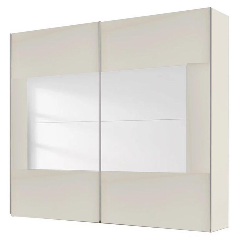 Rauch Miramar Type-4 226cm 2 Door Sliding Wardrobe - Champagne and Champagne Glass