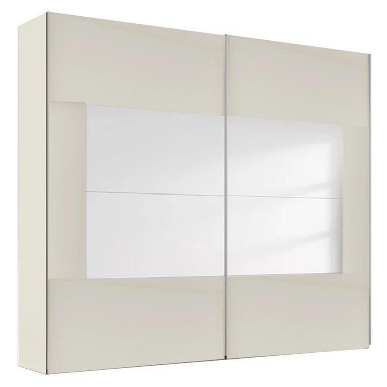 Rauch Miramar Type-4 226cm 2 Door Sliding Wardrobe - Champagne and Champagne Glass