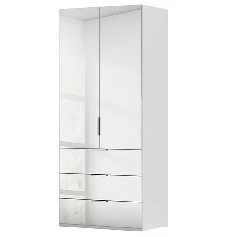 Miramar Type-5 Wardrobe - 101cm - 2 Door - Combi - Silk Grey
