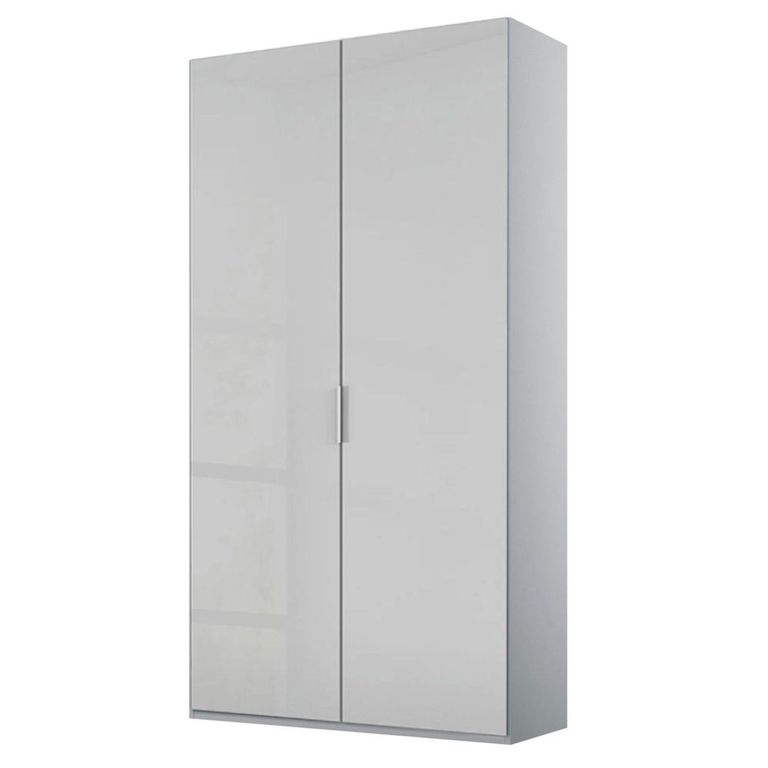 Rauch Miramar Type-5 101cm 2 Door Wardrobe - Silk Grey and Silk Grey Glass