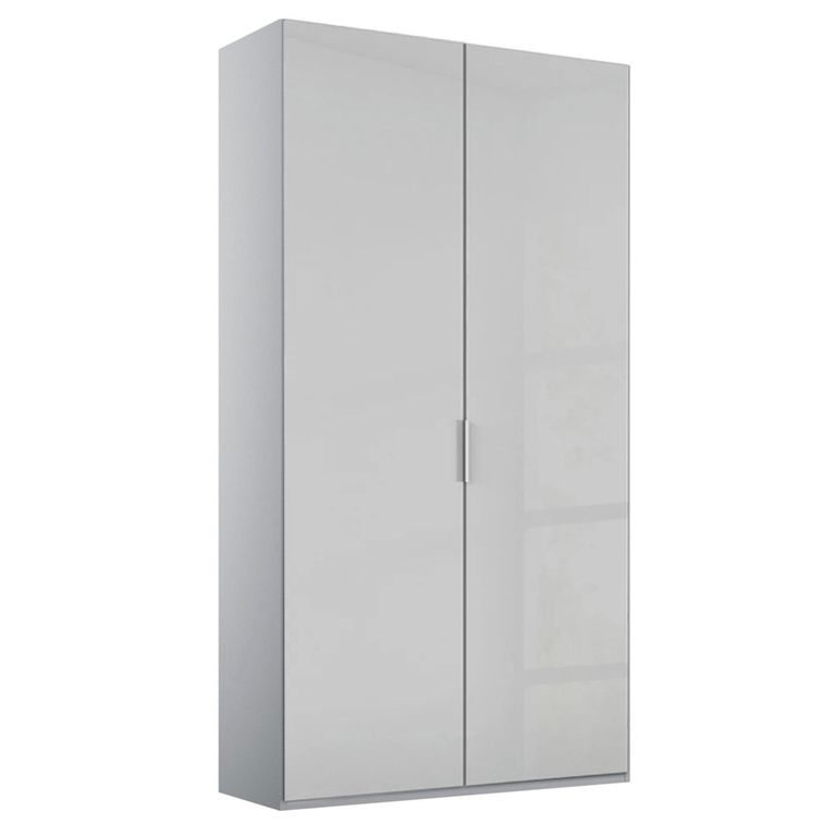 Rauch Miramar Type-5 101cm 2 Door Wardrobe - Silk Grey and Silk Grey Glass
