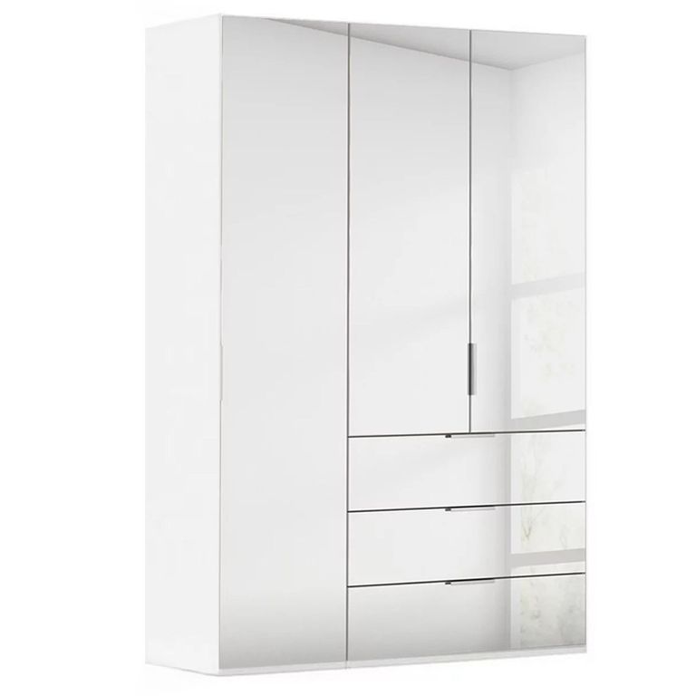 Miramar Type-5 Wardrobe - 151cm - 3 Door - Combi - Alpine White