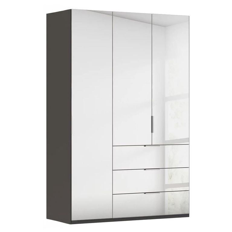 Miramar Type-5 Wardrobe - 151cm - 3 Door - Combi - Graphite
