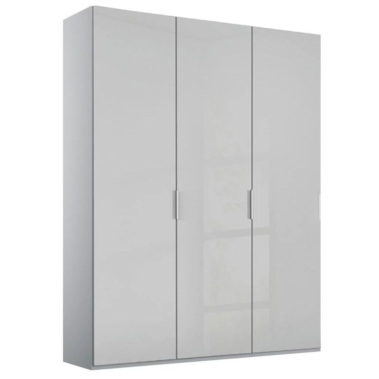 Rauch Miramar Type-5 151cm 3 Door Wardrobe - Silk Grey and Silk Grey Glass
