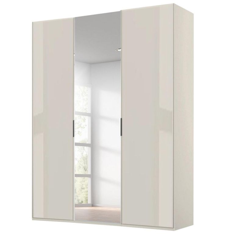 Rauch Miramar Type-5 151cm 3 Door Wardrobe with Mirror - Champagne and Champagne Glass