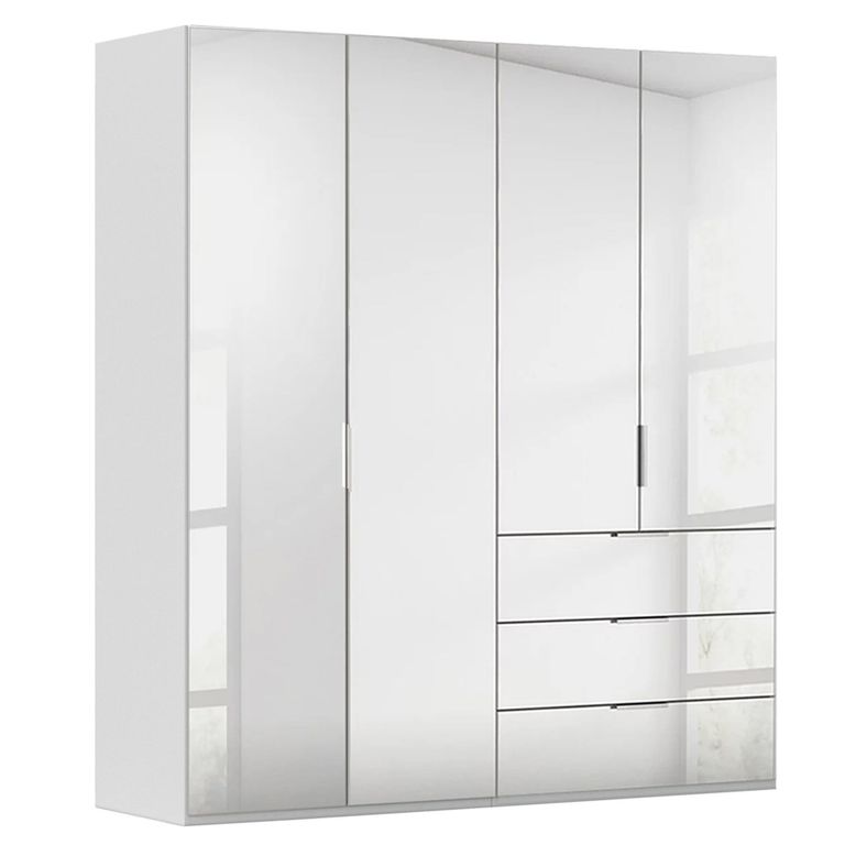 Miramar Type-5 Wardrobe - 201cm - 4 Door - Combi - Silk Grey