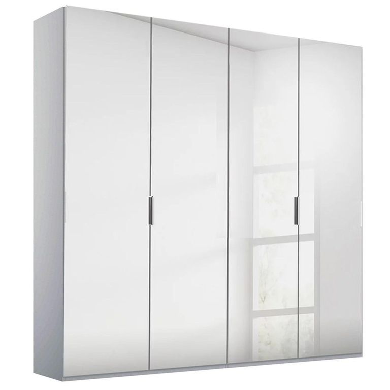 Rauch Miramar Type-5 201cm 4 Door Mirrored Wardrobe - Silk Grey