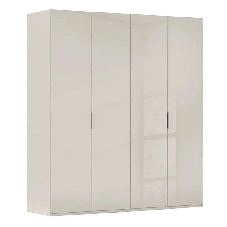 Miramar Type-5 Wardrobe - 201cm - 4 Door - Champagne & Champagne Glass