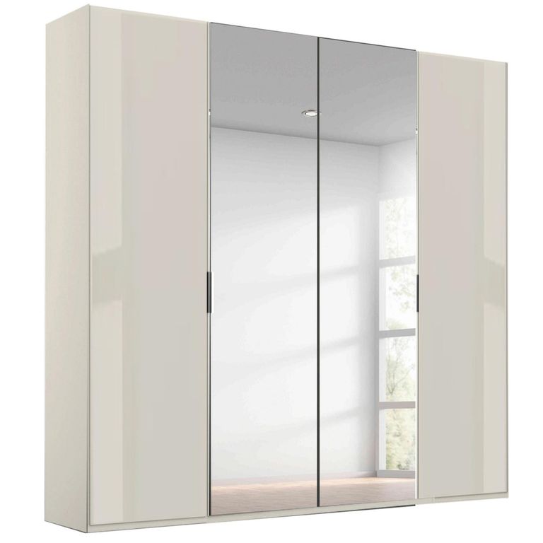 Rauch Miramar Type-5 201cm 4 Door Wardrobe with Mirror - Champagne and Champagne Glass