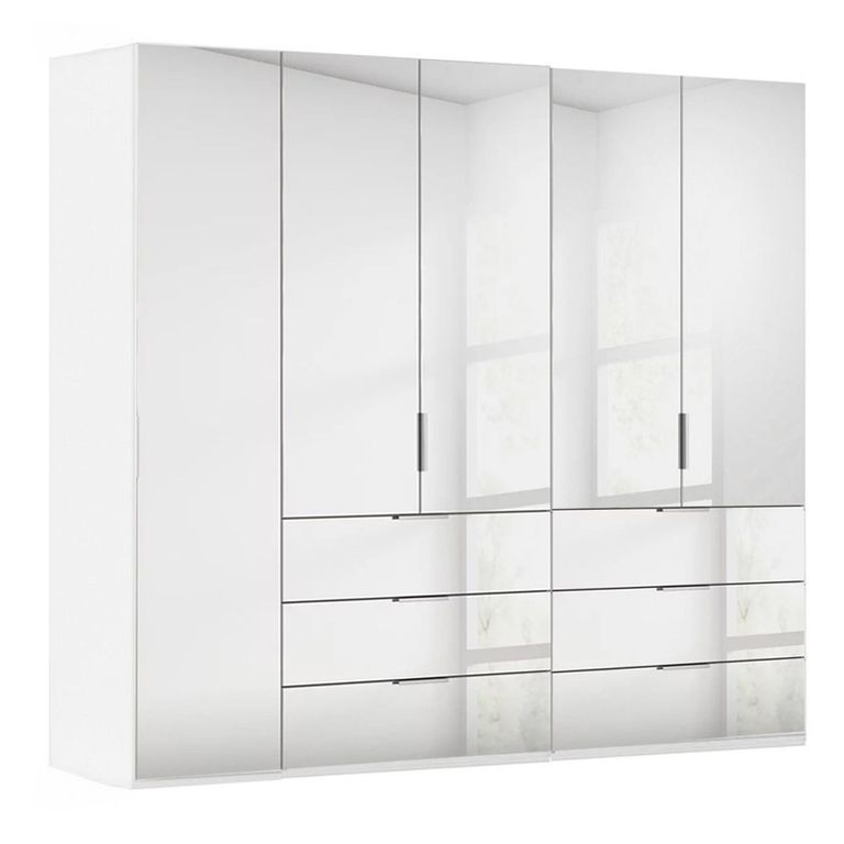 Miramar Type-5 Wardrobe - 251cm - 5 Door - Combi - Alpine White