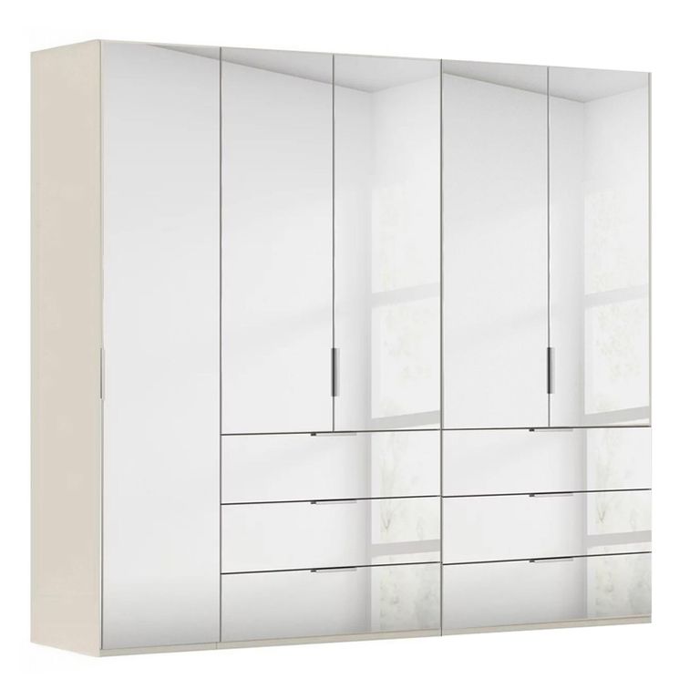 Miramar Type-5 Wardrobe - 251cm - 5 Door - Combi - Champagne