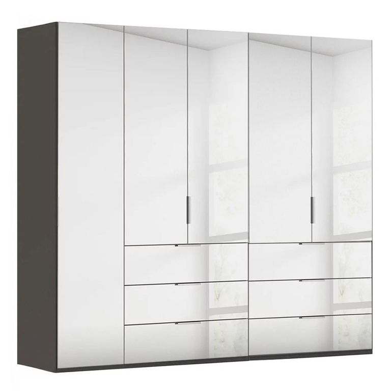 Miramar Type-5 Wardrobe - 251cm - 5 Door - Combi - Graphite