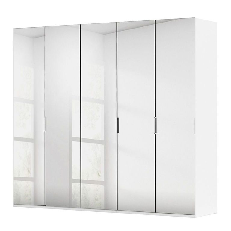 Rauch Miramar Type-5 251cm 5 Door Mirrored Wardrobe - Alpine White