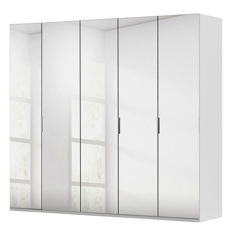 Rauch Miramar Type-5 251cm 5 Door Mirrored Wardrobe - Silk Grey