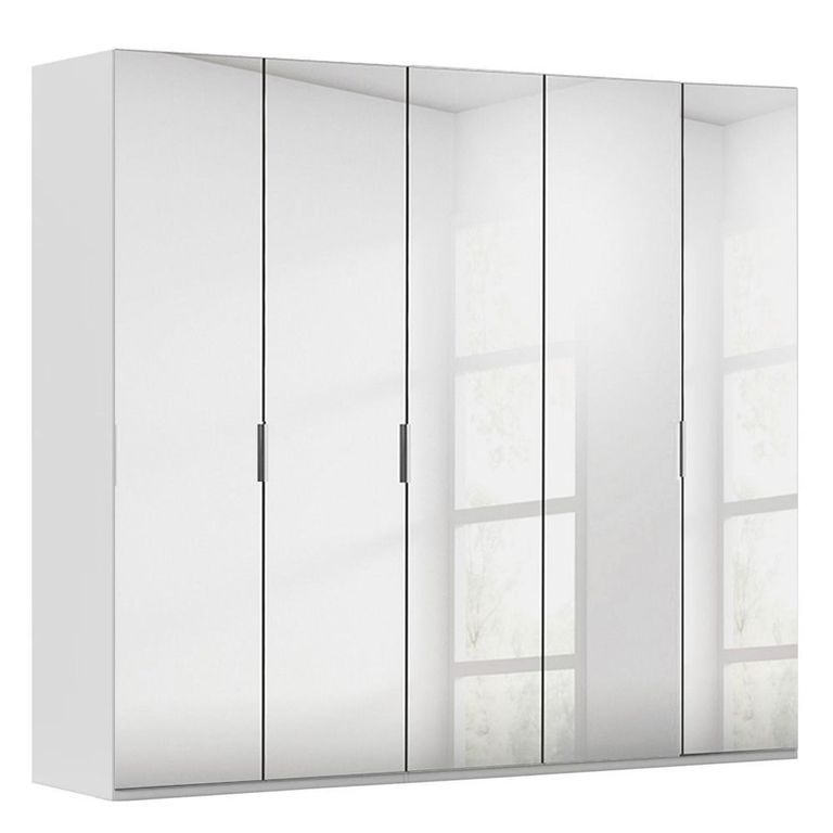 Rauch Miramar Type-5 251cm 5 Door Mirrored Wardrobe - Silk Grey