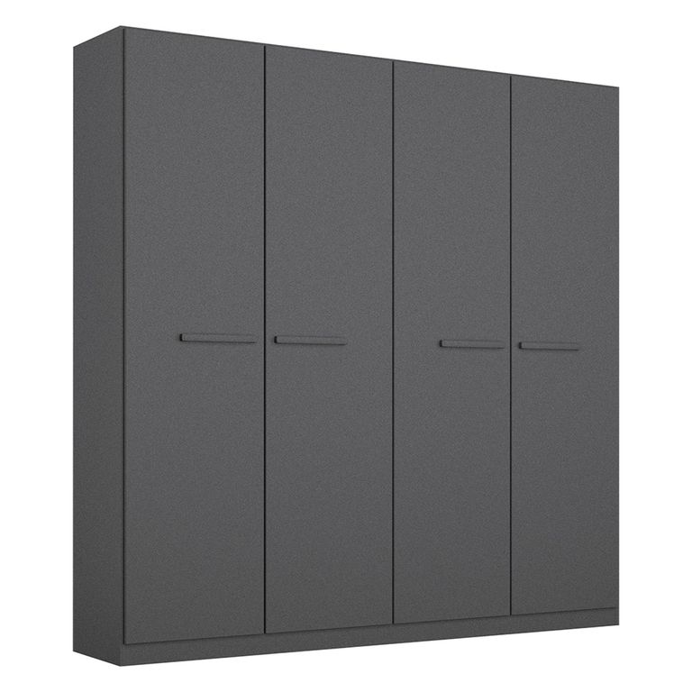 Rauch Modi 181cm 4 Door Wardrobe - Metallic Dark Grey