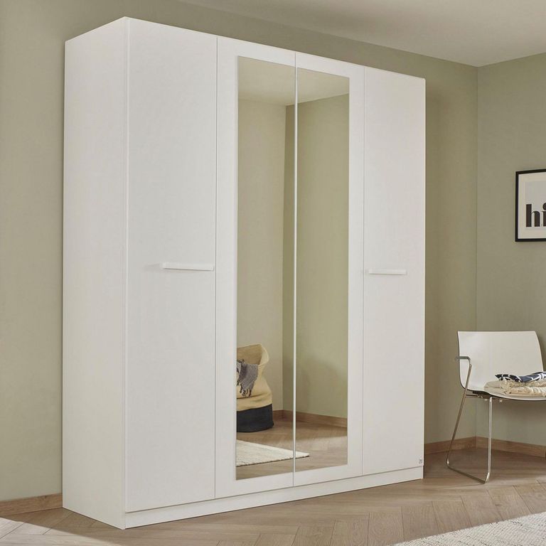 Rauch Modi 181cm 4 Door Wardrobe with Mirror - Alpine White